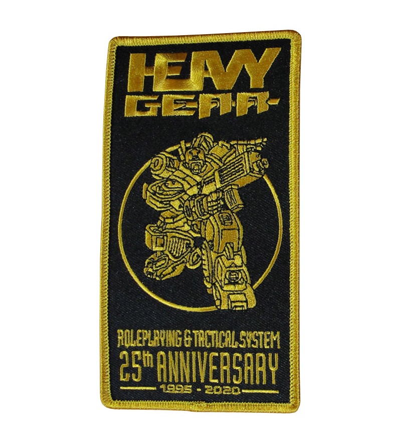 Heavy Gear 25th Anniversary Gold Thread Patch